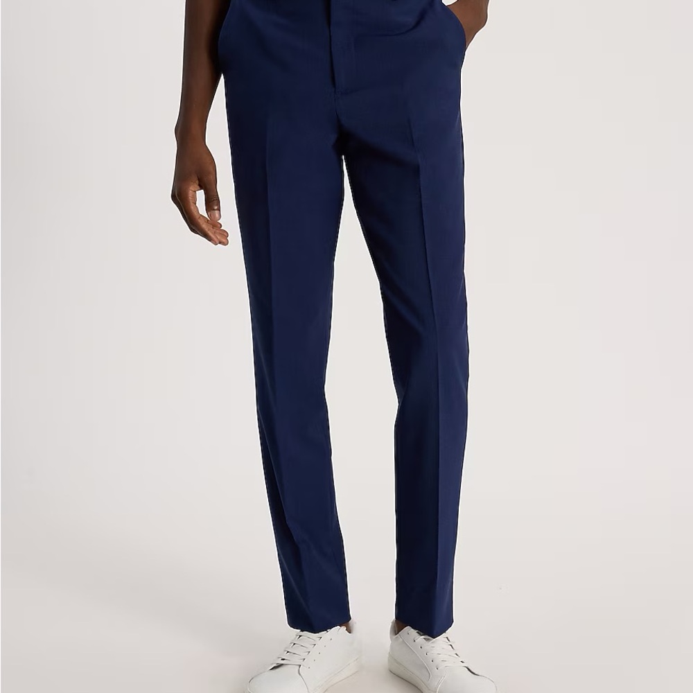 Express Blue Dress Pants Slim Fit Modern Design
